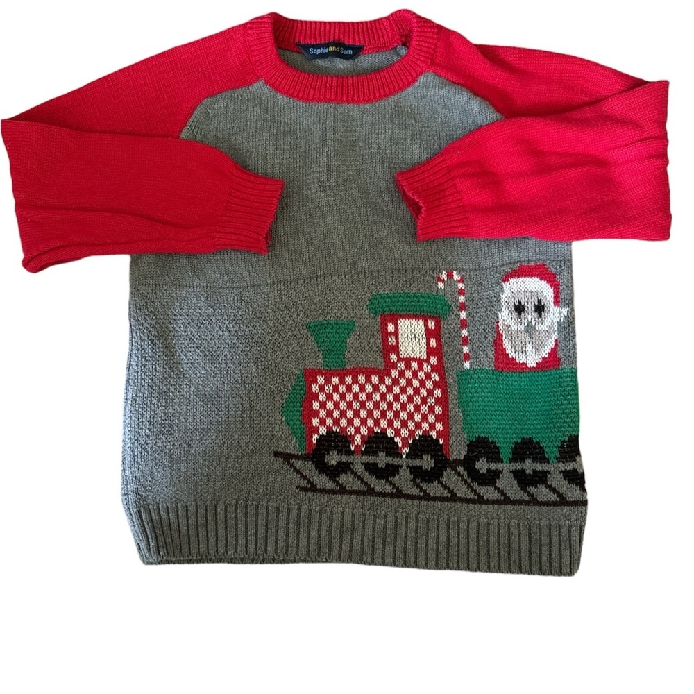 🎄🎅Sophie and Sam Crew Neck Sweater Santa and Trains Christmas